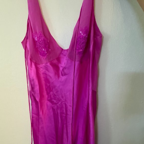 BRAND NEW: Fleur Du Mal - EMBELLISHED CUTOUT DRESS PINK - Picture 8 of 8